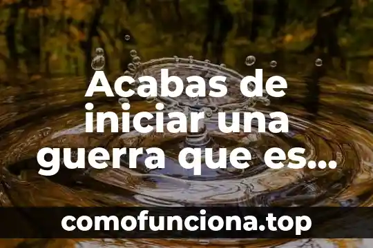 Que es los valores nims 7 Acabas de iniciar una guerra que es imposible que ganes
