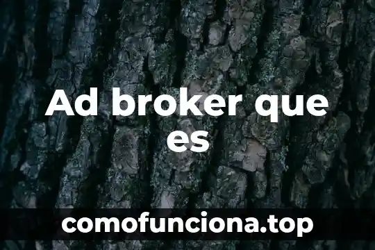 Qué es una aplicación ad hoc 4 Ad broker que es