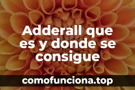 Que es la potabilizacion del agua donde se realiza 6 Adderall que es y donde se consigue
