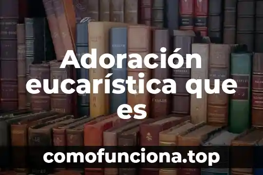 El color rojo nos indica que es una instalación 6 Adoración eucarística que es