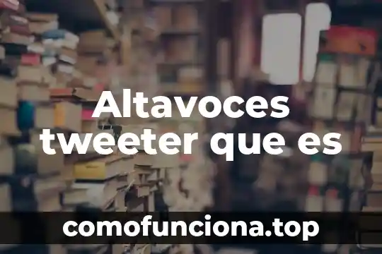 Al final del día que es 3 Altavoces tweeter que es