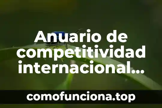 Qué es la cruz roja internacional 5 Anuario de competitividad internacional que es