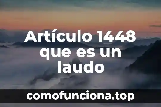 Que es una sociedad articulo 8 Artículo 1448 que es un laudo