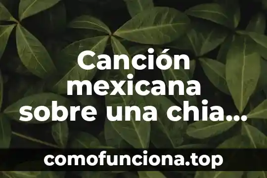 Y dime que es para ti la mujer cancion 4 Canción mexicana sobre una chia que es altamera