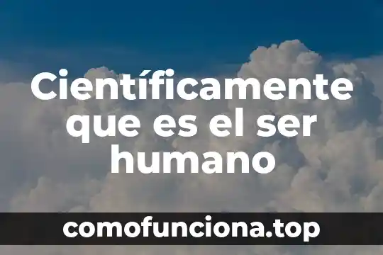 El ser humano saludable que es 4 Científicamente que es el ser humano