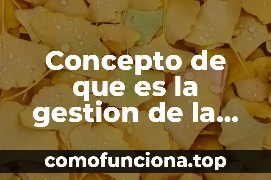 Que es una leyenda mas informacion 7 Concepto de que es la gestion de la informacion