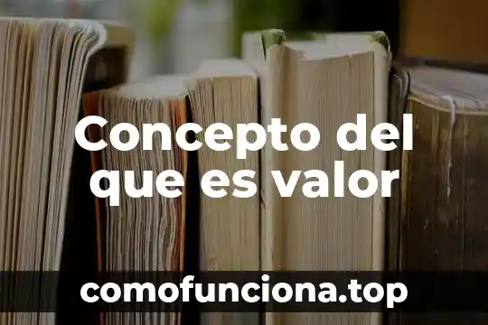 Que es el valor agregadode una empresa 6 Concepto del que es valor