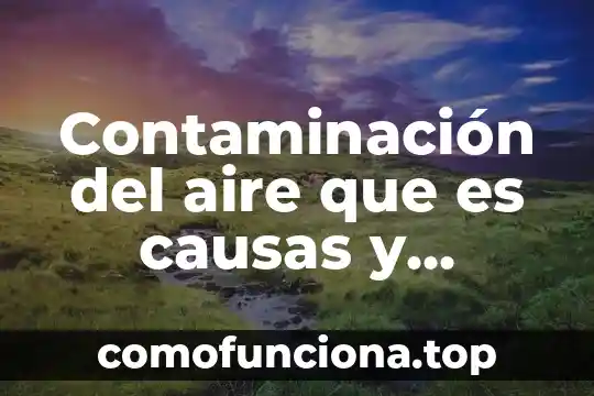 Que es procuracion de organos 3 Contaminación del aire que es causas y consecuencias