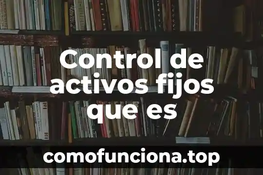 Que es activos biológicos 3 Control de activos fijos que es