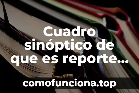 Que es ser mediador de salas de lectura 6 Cuadro sinóptico de que es reporte de lectura