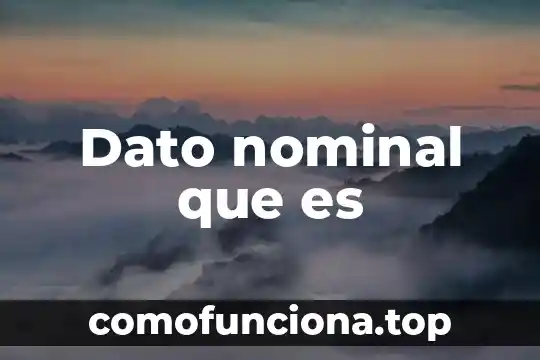 Que es un dato patognomónico diccionario médico 3 Dato nominal que es