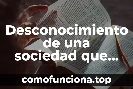 Que es una sociedad de responsabilidad 3 Desconocimiento de una sociedad que es