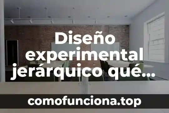 Que es cambio de color en diseño grafico 7 Diseño experimental jerárquico qué es