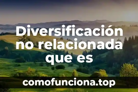 Que es diversificación de sociedad 7 Diversificación no relacionada que es