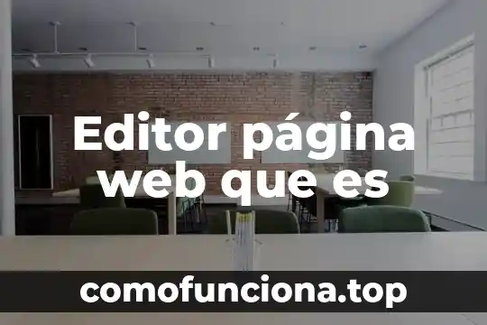 Que es nombre de la web 3 Editor página web que es