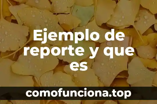 Que es un adverbo significado y ejemplo 4 Ejemplo de reporte y que es