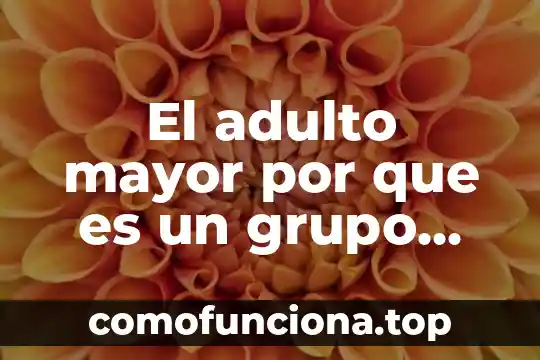 Que es la capacidad funcional en el adulto mayor 7 El adulto mayor por que es un grupo vulnerable