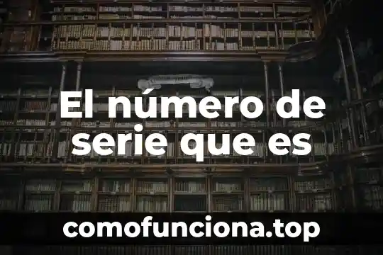 Qué es el puerto serie de una computadora 6 El número de serie que es