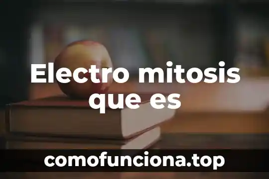 Que es lo que le el electro 6 Electro mitosis que es