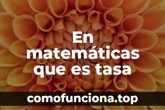 Que es un cuadrilatero matematicas 7 En matemáticas que es tasa