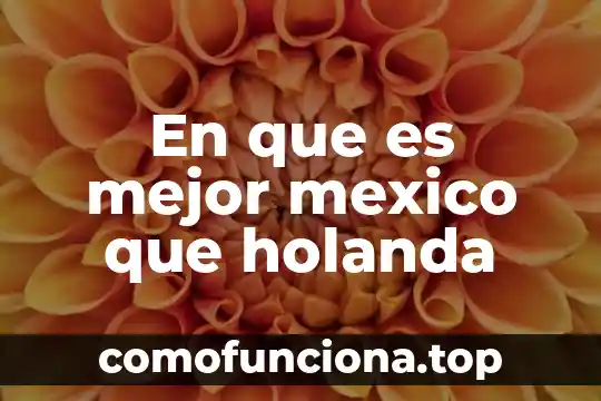 Conocimiento geográfico que es 6 En que es mejor mexico que holanda