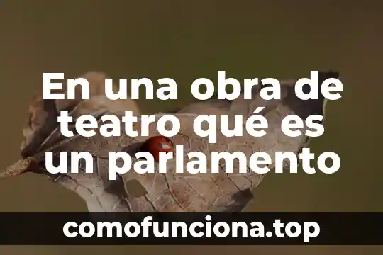 Que es la estructura por parte del teatro griego 7 En una obra de teatro qué es un parlamento