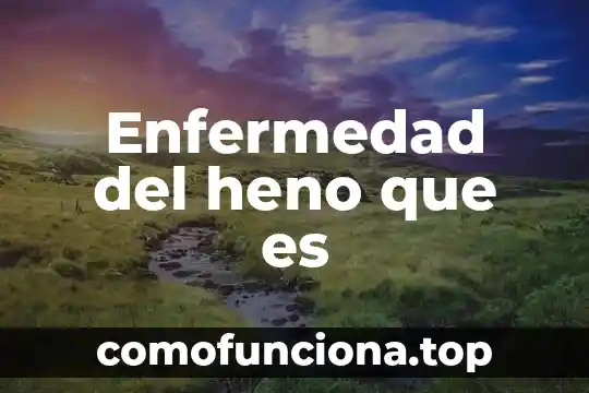 Que es una historia natural dela enfermedad 7 Enfermedad del heno que es