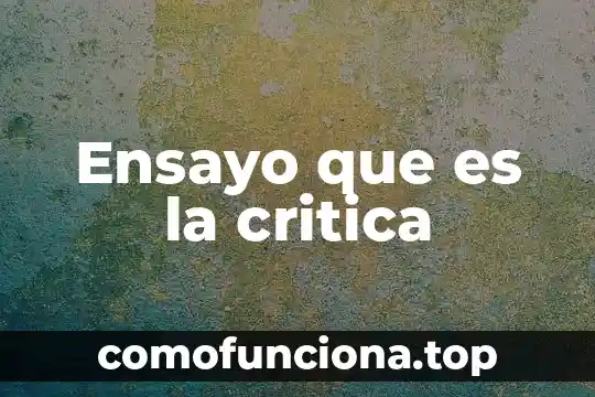 Qué es la teoría crítica de Theodor Adorno 5 Ensayo que es la critica