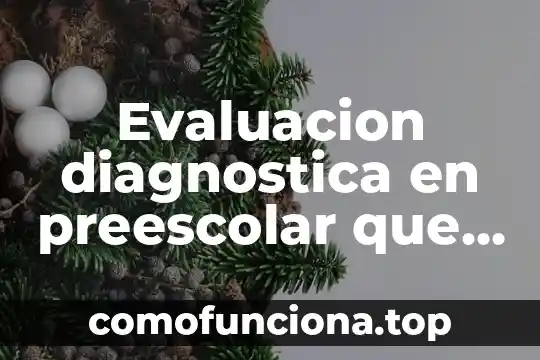Que es evaluación del conocimiento en una competencia 4 Evaluacion diagnostica en preescolar que es