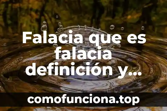 Que es una falla de canbus en planta 7 Falacia que es falacia definición y mitológica