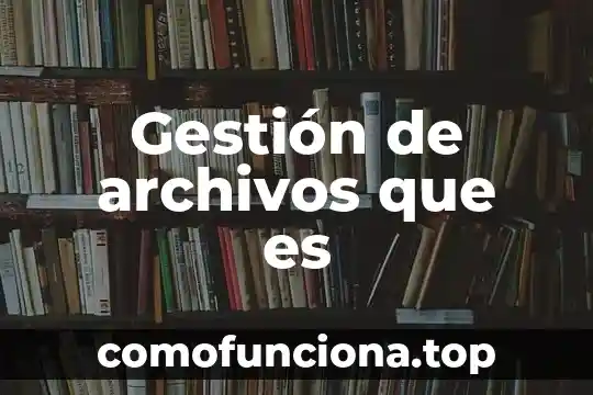 Paradigma que es gesti贸n de proyectos de software 5 Gesti贸n de archivos que es