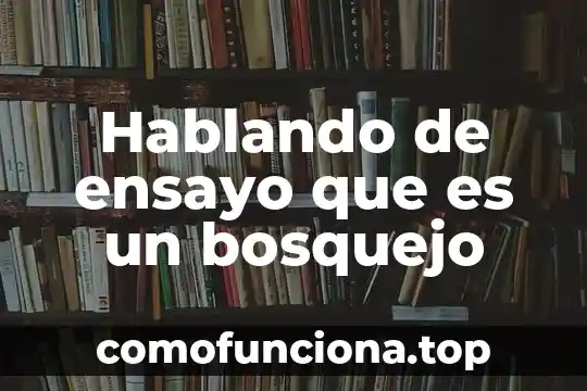 Qué es el bosquejo del método de investigación 6 Hablando de ensayo que es un bosquejo
