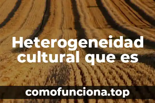 Que es arte y consonante 5 Heterogeneidad cultural que es