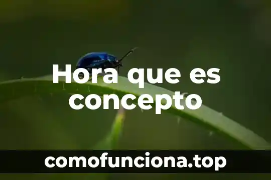 Que es la fechay hora del panel de control 7 Hora que es concepto