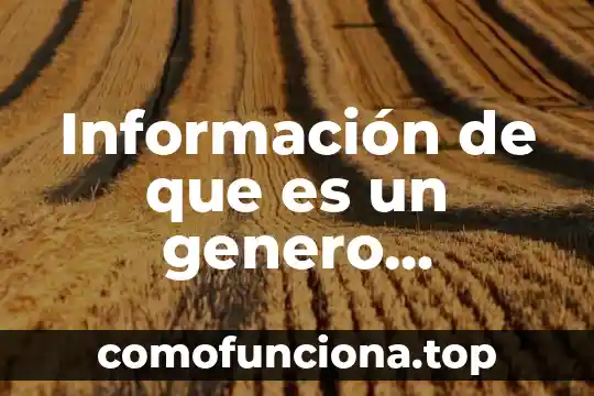 Conclusión de que es texto literario 5 Información de que es un genero literario