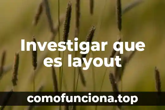 Que es layout libro gratis 4 Investigar que es layout