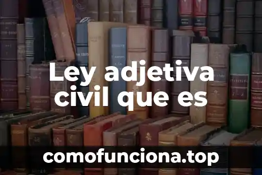 Que es una frases adjetiva resumen 5 Ley adjetiva civil que es