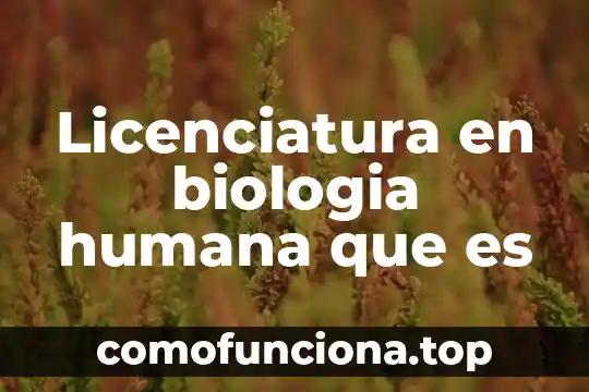 Arquitectura que es licenciatura o ingenieria 7 Licenciatura en biologia humana que es