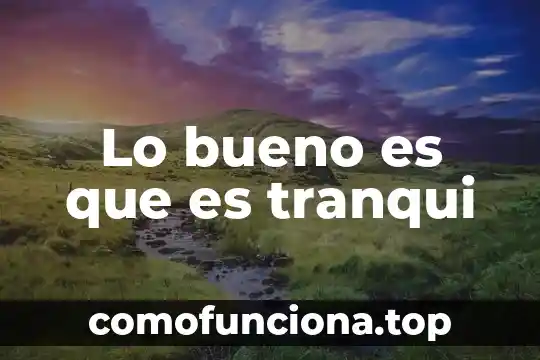 Jugo de noni para que es bueno 7 Lo bueno es que es tranqui