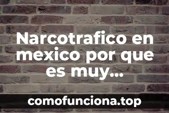 Que es palabra y signo 7 Narcotrafico en mexico por que es muy frecuente