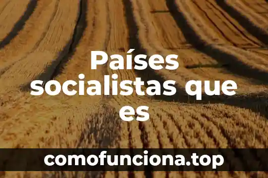 Alquilpoliglucósido que es 8 Países socialistas que es