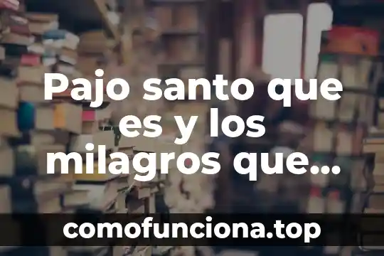 Qué es el santo grial según la biblia 3 Pajo santo que es y los milagros que hace