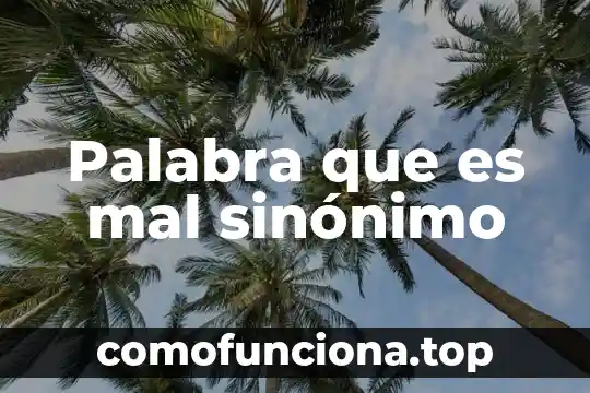 Qué es palabra infinitiva 7 Palabra que es mal sinónimo