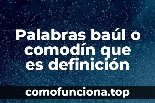 Que es palabras graves agudas y esdrujulas 8 Palabras baúl o comodín que es definición
