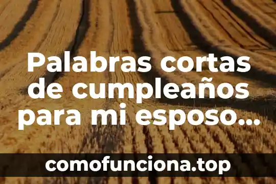 Palabras baúl o comodín que es definición 5 Palabras cortas de cumpleaños para mi esposo que es músico