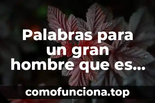 Que es ser un padre guay 3 Palabras para un gran hombre que es mi padre