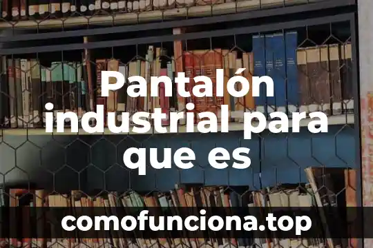 Que es una señal digital industrial 5 Pantalón industrial para que es