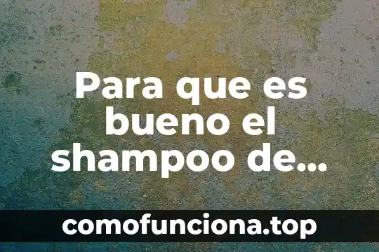 Que es bueno para no ser celoso 7 Para que es bueno el shampoo de caballo