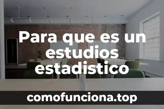 Que es lic en estudios socioterritoriales 5 Para que es un estudios estadistico