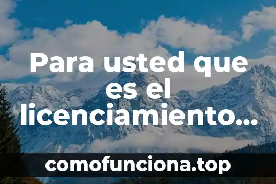 Que es software para terceros 4 Para usted que es el licenciamiento de software